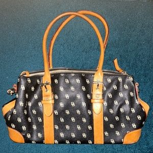 Dooney & Burke Signature Monogram Leather Handbag